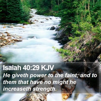 Isaiah 40:29 KJV Bible Verse Image