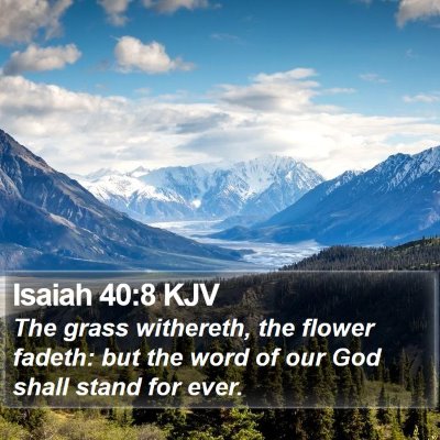 Isaiah 40:8 KJV Bible Verse Image