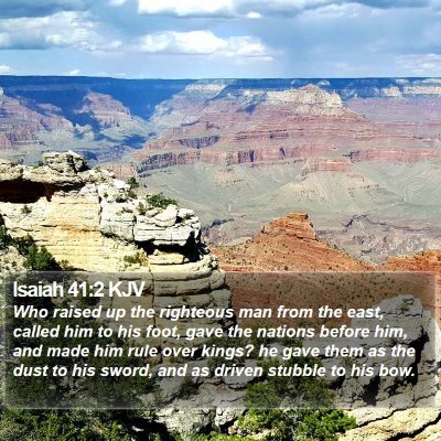 Isaiah 41:2 KJV Bible Verse Image