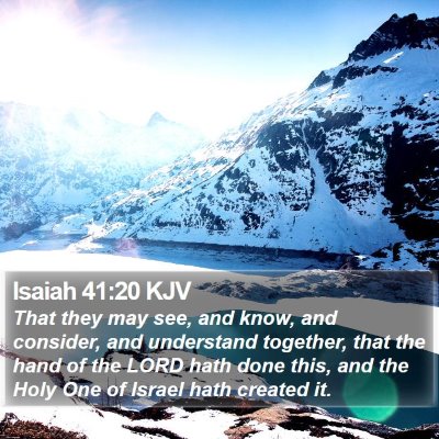 Isaiah 41:20 KJV Bible Verse Image