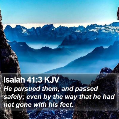 Isaiah 41:3 KJV Bible Verse Image