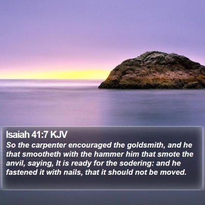Isaiah 41:7 KJV Bible Verse Image