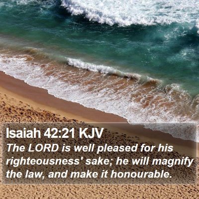 Isaiah 42:21 KJV Bible Verse Image