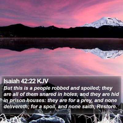 Isaiah 42:22 KJV Bible Verse Image