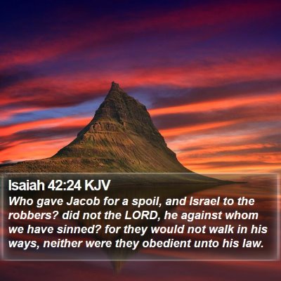Isaiah 42:24 KJV Bible Verse Image