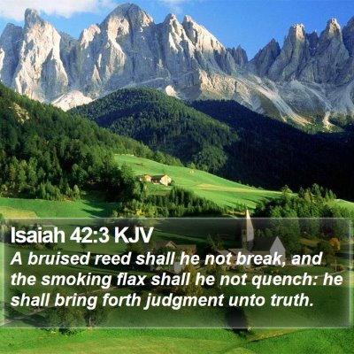 Isaiah 42:3 KJV Bible Verse Image