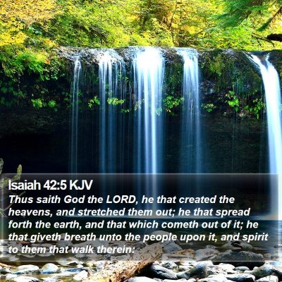 Isaiah 42:5 KJV Bible Verse Image
