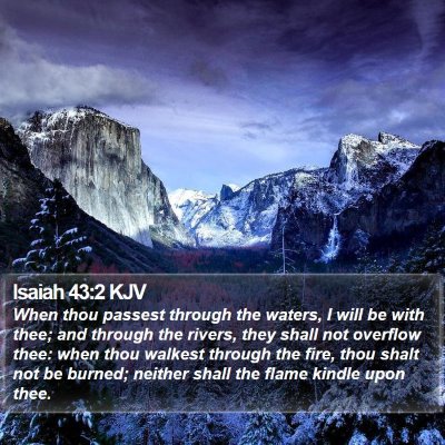 Isaiah 43:2 KJV Bible Verse Image