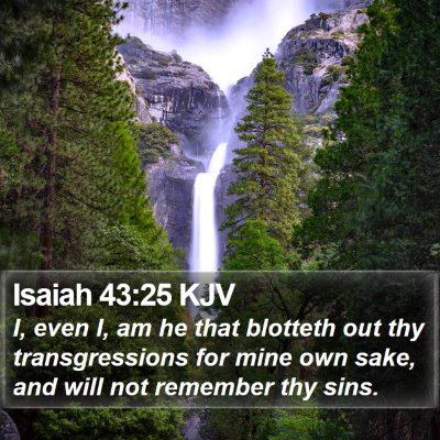 Isaiah 43:25 KJV Bible Verse Image