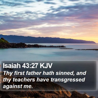 Isaiah 43:27 KJV Bible Verse Image