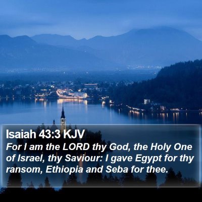 Isaiah 43:3 KJV Bible Verse Image