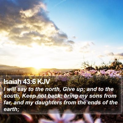 Isaiah 43:6 KJV Bible Verse Image