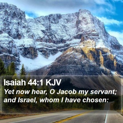 Isaiah 44:1 KJV Bible Verse Image