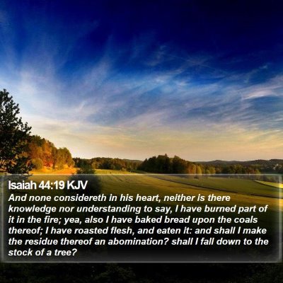 Isaiah 44:19 KJV Bible Verse Image