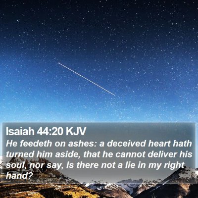 Isaiah 44:20 KJV Bible Verse Image