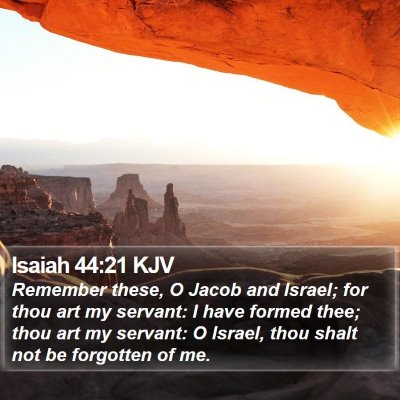 Isaiah 44:21 KJV Bible Verse Image