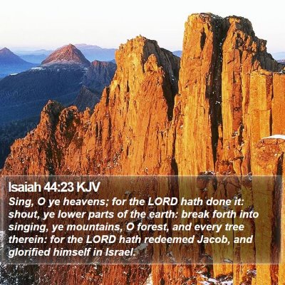 Isaiah 44:23 KJV Bible Verse Image
