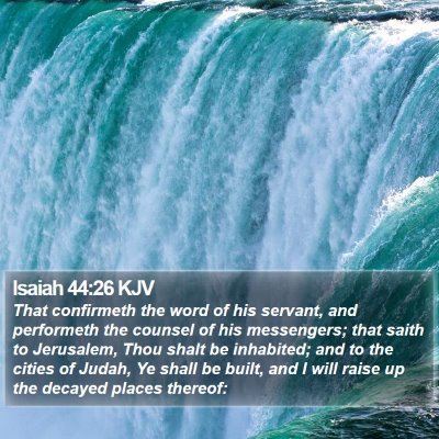 Isaiah 44:26 KJV Bible Verse Image