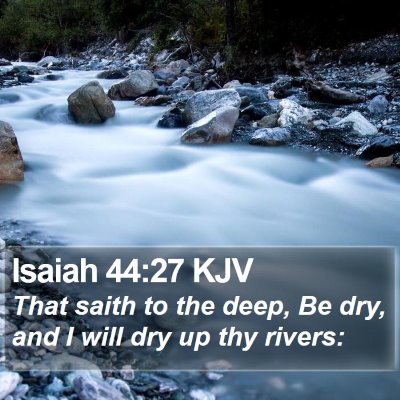 Isaiah 44:27 KJV Bible Verse Image