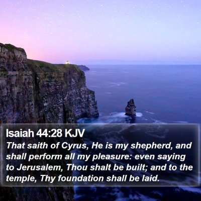 Isaiah 44:28 KJV Bible Verse Image