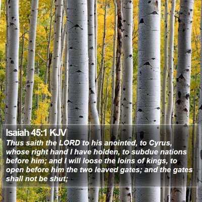 Isaiah 45:1 KJV Bible Verse Image