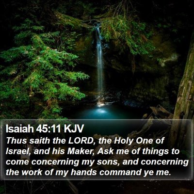 Isaiah 45:11 KJV Bible Verse Image