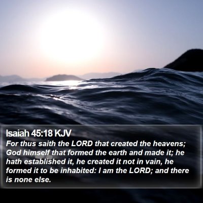Isaiah 45:18 KJV Bible Verse Image