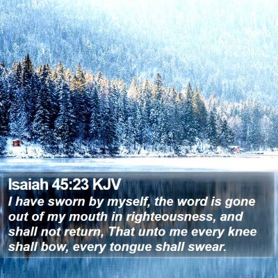Isaiah 45:23 KJV Bible Verse Image