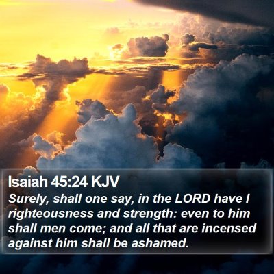Isaiah 45:24 KJV Bible Verse Image