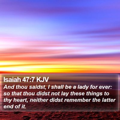 Isaiah 47:7 KJV Bible Verse Image
