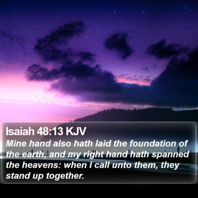 Isaiah 48:13 KJV Bible Verse Image