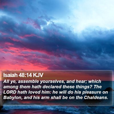 Isaiah 48:14 KJV Bible Verse Image