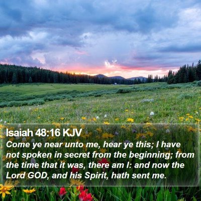 Isaiah 48:16 KJV Bible Verse Image