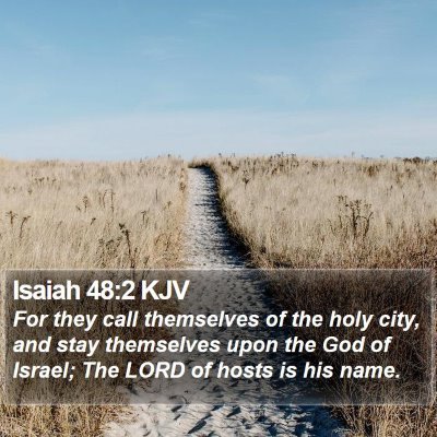 Isaiah 48:2 KJV Bible Verse Image