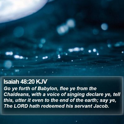 Isaiah 48:20 KJV Bible Verse Image
