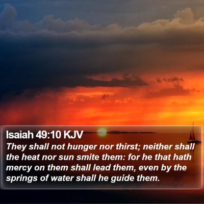 Isaiah 49:10 KJV Bible Verse Image