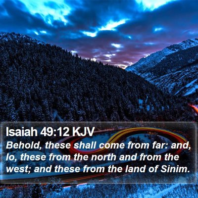 Isaiah 49:12 KJV Bible Verse Image