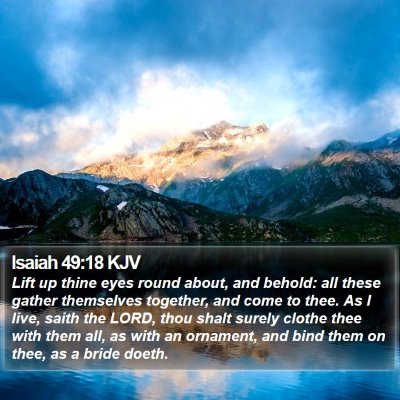 Isaiah 49:18 KJV Bible Verse Image