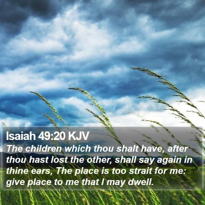 Isaiah 49:20 KJV Bible Verse Image