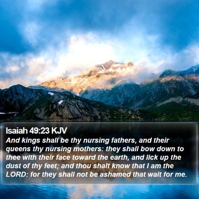Isaiah 49:23 KJV Bible Verse Image