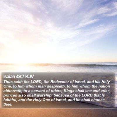 Isaiah 49:7 KJV Bible Verse Image