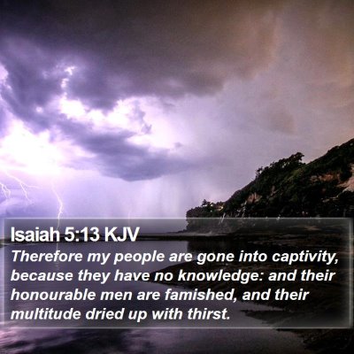 Isaiah 5:13 KJV Bible Verse Image