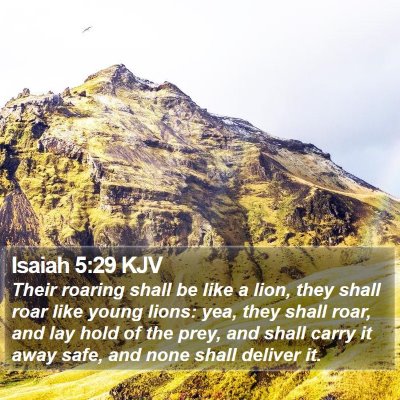 Isaiah 5:29 KJV Bible Verse Image