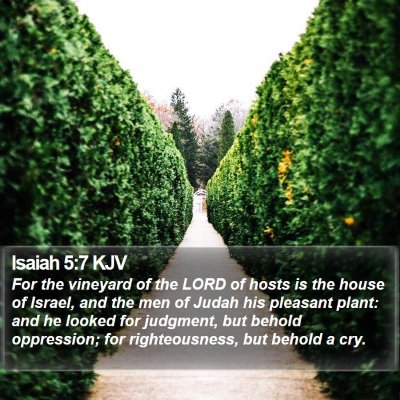 Isaiah 5:7 KJV Bible Verse Image