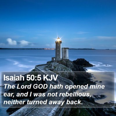 Isaiah 50:5 KJV Bible Verse Image