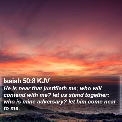 Isaiah 50:8 KJV Bible Verse Image