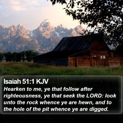 Isaiah 51:1 KJV Bible Verse Image