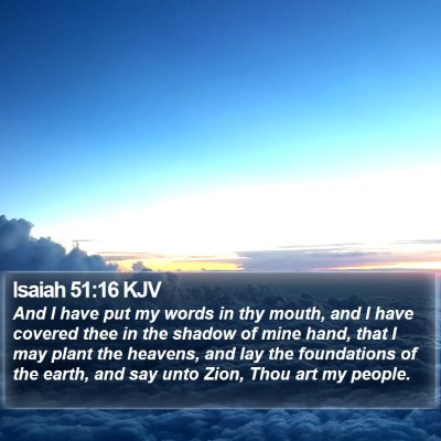 Isaiah 51:16 KJV Bible Verse Image