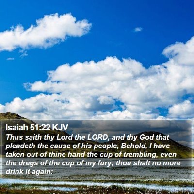 Isaiah 51:22 KJV Bible Verse Image