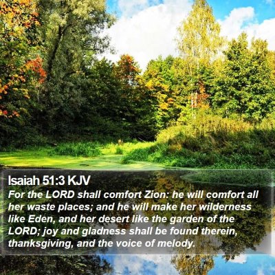 Isaiah 51:3 KJV Bible Verse Image